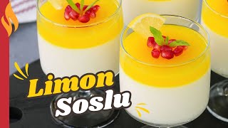 Limon Soslu Kolay Muhallebi Tarifi 🍋 Kaşık Kaşık Yedirten Hafif Lezzet 😋 [upl. by Ttergram458]