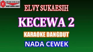 KARAOKE DANGDUT KECEWA 2  ELVY SUKAESIH COVER NADA CEWEK [upl. by Auhsuj284]