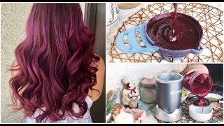 Kalar timaha aad u qurux badan nafaqana timaha siinaayo  DIY Burgundy Hair color [upl. by Bixler]