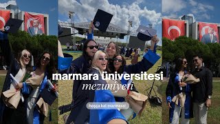 Marmara Üniversitesi Mezuniyet Vlogu🎓  Hoşça Kal Marmara İletişim Fakültesi Mezuniyeti✨👩🏻‍🎓 [upl. by Elisee]