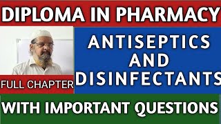 Pharmaceutical chemistry 2  antiseptics and disinfectants  full chapter [upl. by Eelamme]