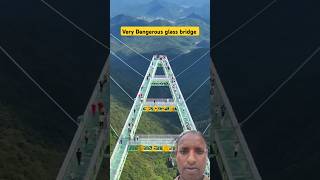 Very Dangerous glass bridge 🌉shorts youtubeshorts ytshortsvideo trending dangerousviralshort [upl. by Lerad]