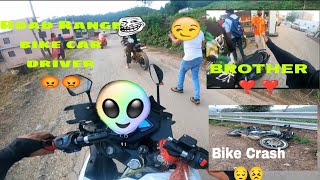 Road Range 😡Rs 200 vs Ns 200 Drag Race Ns 200 Bike Crash RajaDc77 Motovloggerjannustunts [upl. by Nawoj]