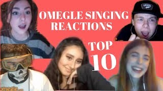 TOP 10 BEST OMEGLE SINGING REACTIONS [upl. by Cullin]