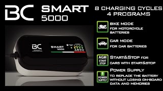 BC Smart 5000  CarMotorcycle Battery Charger  12V 5A1A [upl. by Natassia]