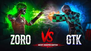 TGR GTK111 Vs ZORO FF  1vs1 Most Demanded amp Awaited Match 🍷🗿 [upl. by Lavud]