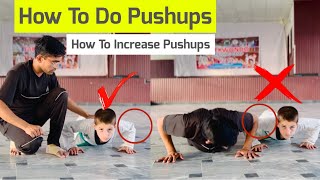 How To Do Pushups  How To Increase Pushups [upl. by Charleen577]