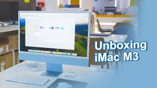 Apple computer unboxing iMac M3 [upl. by Ginsberg]