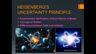 HEISENBERGS UNCERTAINTY PRINCIPLE Difference between Orbit and Orbitals [upl. by Barker371]