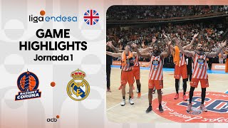 Leyma Coruña  Real Madrid 8685 GAME HIGHLIGHTS  Liga Endesa 202425 [upl. by Neddie945]