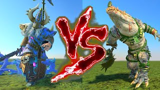 Aekold Helbrass VS Nakai the Wanderer Who would kill more goblins Total War Warhammer 3 [upl. by Anihsat92]