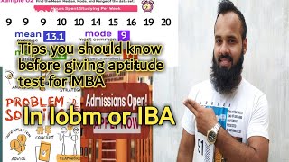 Aptitude Test Preparation  MBA  Tips  IOBM  IBA  apptitude test preparation [upl. by Enra]