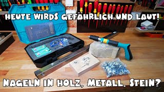 Nagelpistole  Bolzensetzgerät für Beton Metall Holz [upl. by Adnohsak]