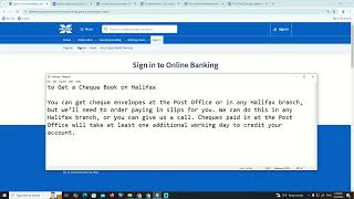 How to Get a Cheque Book on Halifax [upl. by Etnor495]