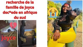 JOYCE UNE CONGOLAISE DECDE A JOBOURG AFRIQUE DU SUD SANS FAMILLE [upl. by Kidd430]