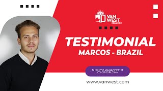 VanWest College Testimonials  Marcos  Business Management [upl. by Enos884]