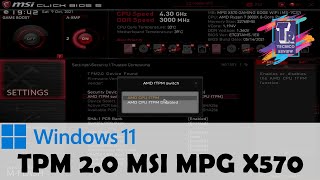 Activar TPM 2 0 MSI MPG X570 Gaming Edge Wifi [upl. by Llered869]