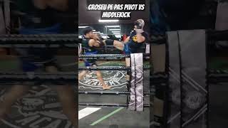 Pivot hook vs middlekick tested in real fight Wbc Muay Thai Lumpinee [upl. by Colvert]