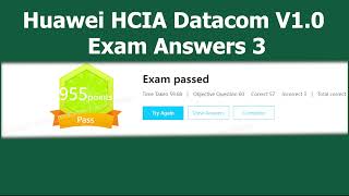 Huawei HCIA Datacom v1 0 Mook Exam Answers 3 [upl. by Ikciv525]