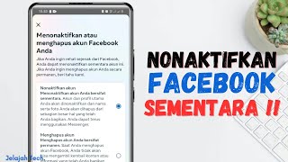 CARA NONAKTIFKAN FACEBOOK SEMENTARA TERUPDATE [upl. by Eekcaj]