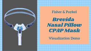 Fisher and Paykel Brevida Nasal Pillow CPAP Mask Visualization Demo [upl. by Eelrefinnej366]