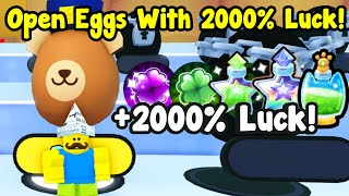 I Opened Eggs With 2000 Luck For 24 Hours And Got These In Pet Simulator 99 [upl. by Ardnu]