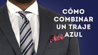 Cómo combinar camisas y corbatas con trajes azules  Combinaciones ropa de hombre elegantes [upl. by Ainsworth]