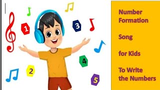 Number formation Rhymes  Number song for kids [upl. by Sukramal]