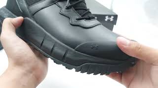 under armour valsetz waterproof leather zip tactical boots 12 us mens [upl. by Leitnahs]