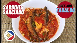 Fresh Sardines in Tomato Sauce  Sardines Sarciado  Filipino Recipes [upl. by Polito]