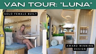 Spanish Villa Inspired LUXURY Van Tour  Solo Female Built [upl. by Ahsayn]