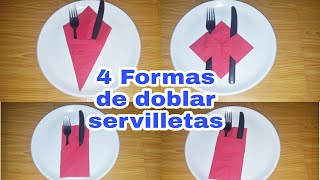 ❤ Como doblar servilletas de papel para cubiertos 🍴 [upl. by Jonme947]