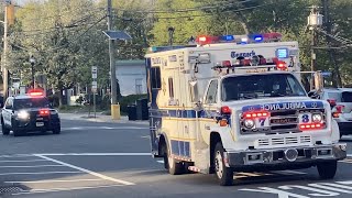 Teaneck Ambulance 73 amp Teaneck Police Car 16 Responding to a Man Down HILOW SIREN [upl. by Pimbley]