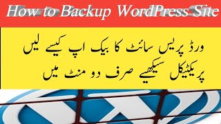 wordpresssitebackupbackupHow to backup wordpress websitewebsite ka backup kaisy ly [upl. by Macomber288]