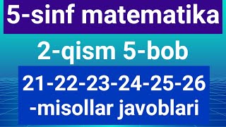 5sinf matematika javoblari 212223242525misollar Misollar yechimlari 5sinf matematika 🔥🔥🔥 [upl. by Rialb]