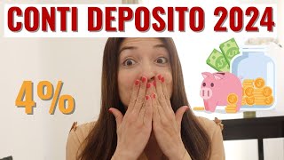 MIGLIORE CONTO DEPOSITO LIBERO 2024 quale banca offre interessi più alti 3 conti non vincolati [upl. by Ardnaz280]