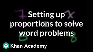 Setting up proportions to solve word problems  7th grade  Khan Academy [upl. by Chader169]