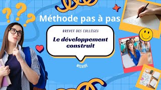 BREVET DES COLLÈGES  Histoire Le développement construit  EXPLICATIONS et Méthode PAS À PAS [upl. by Shriner951]