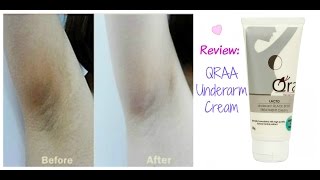 Qraa Underarm Cream  Review  How To Lighten Dark Underarms [upl. by Ayikur859]