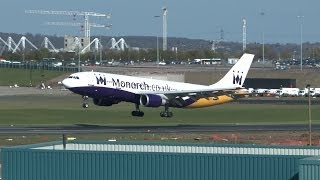 Monarch A300 GOJMR last Commercial Flight arriving at BHX [upl. by Ydal234]