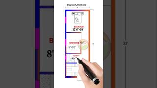 House plan14×33सबसे गजब❣️🏡home homedesign shorts architecture [upl. by Dorsey]