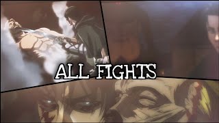 Levi Vs Beast titan All fights round 1 2 amp 3 [upl. by Irdua]