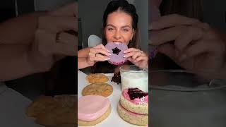 Crumble cookie Mukbang by ThatFoodieLyss  Subscribe for more mukbang fypシ゚viral asmr shorts [upl. by Sirkin]