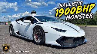 OUTRAGEOUS 1900HP FULLY BUILT TWIN TURBO HURACAN ATTEMPTS 8S [upl. by Aiz]