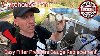 How To Replace A Pool Filter Pressure Gauge [upl. by Tessler]