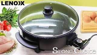 Readers Digest Presents Lenoxx Stoneware Electric Fry Pan [upl. by Ytima]