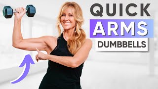 Best Toned Arms Dumbbell Workout for Over 50 [upl. by Atisor]