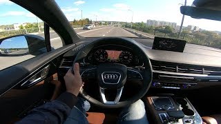 2018 Audi Q7 30 TDI Quattro POV Test Drive [upl. by Shayn507]