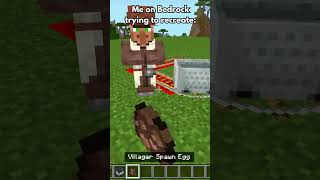 Minecarts Java vs Bedrock shorts minecraft [upl. by Bray]