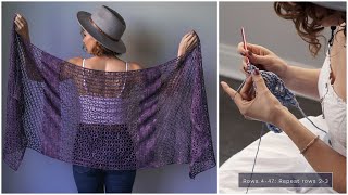 How to Crochet a Beginner FlowerInspired Shawl EASY and Customizable [upl. by Glynn]